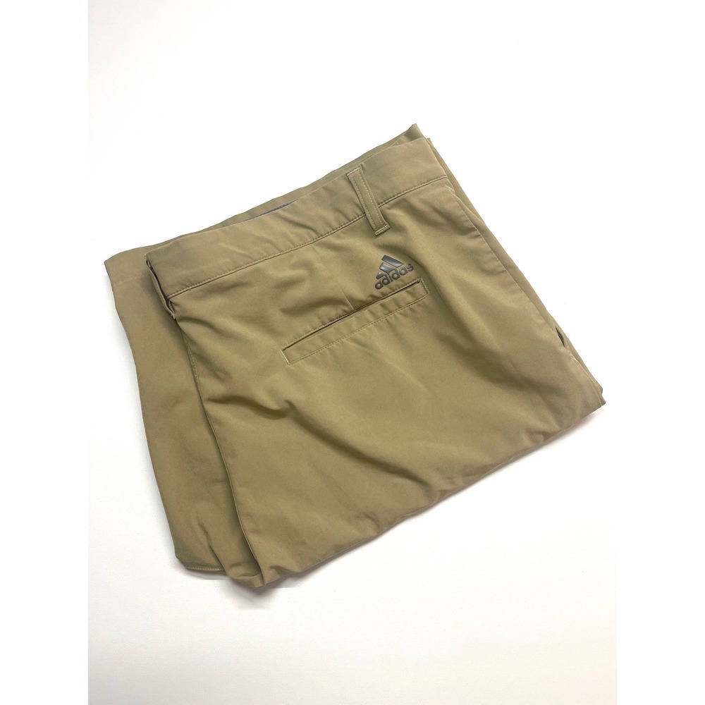Adidas Golf Primegreen Shorts Mens 38 Khaki Tan Stretch Performance Athletic - Picture 2 of 15